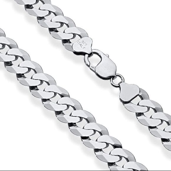 NEW 28” Men’s Solid 925 Sterling Silver Cuban Chain - Picture 3 of 7